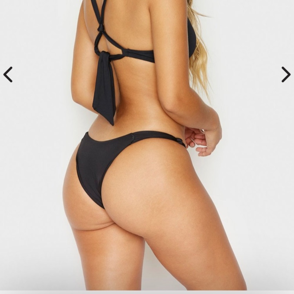 NWT Frankies Bikinis Malibu Bottom Deep Sea Blue